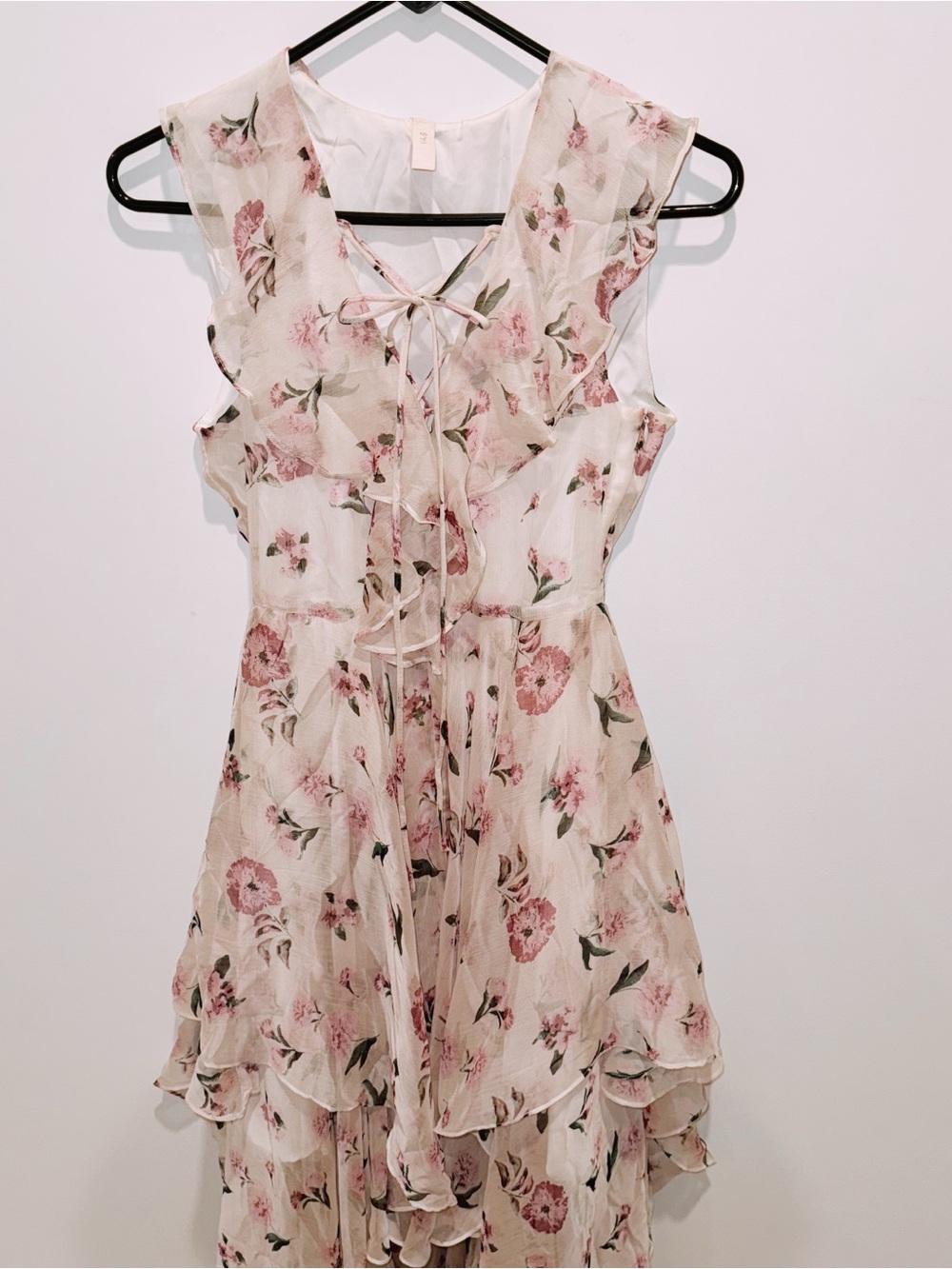 Y.A.S high-low asymmetrical pink floral maxi dress - Picture 7 of 15